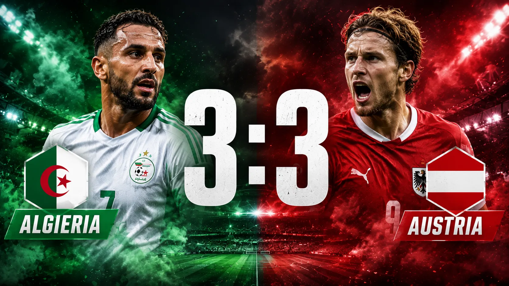 Algieria 3:3 Austria — szaleństwo do ostatniej sekundy, Mahrez i Kalajdžić piszą historię