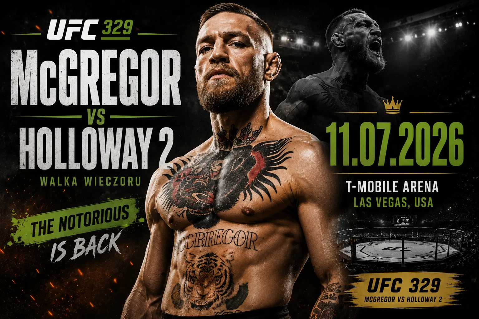 Czternaście dni do powrotu Conora McGregora - UFC 329