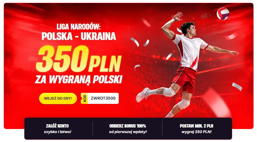 Superbet — promocja Liga Narodów Polska – Ukraina, zwrot do 3500 zł
