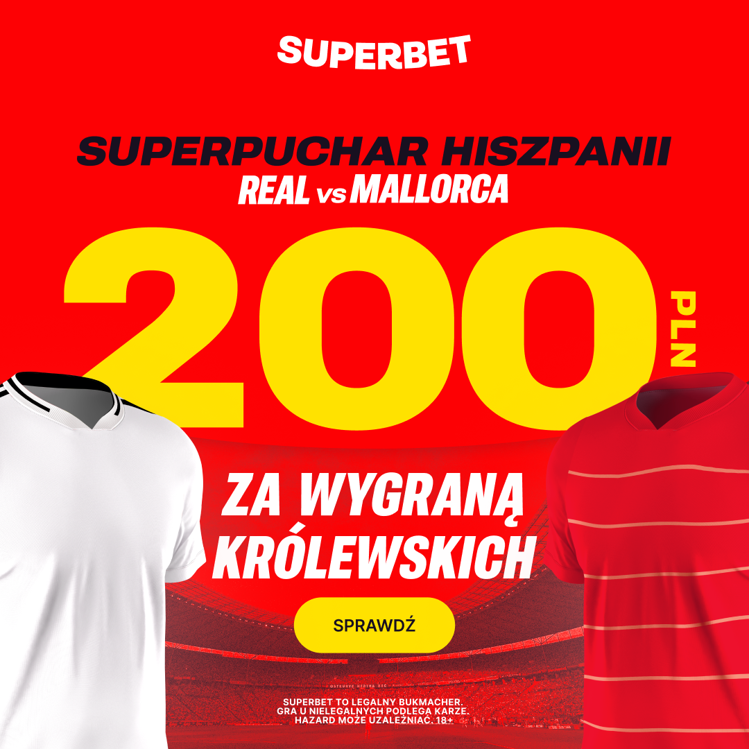 Read more about the article Kurs 100.00 na zwycięstwo Realu Madryt w meczu z Mallorcą