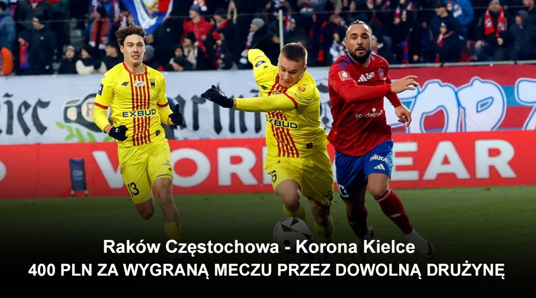 Read more about the article 400 PLN za zwycięstwo Rakowa Częstochowa w meczu z Koroną Kielce